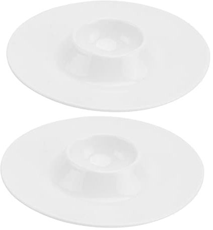 Amosfun 2 Vassoi in Porcellana Portaoggetti in Ceramica Tazze Da Cucina Portaoggetti Bianchi Portabicchieri Per La Casa