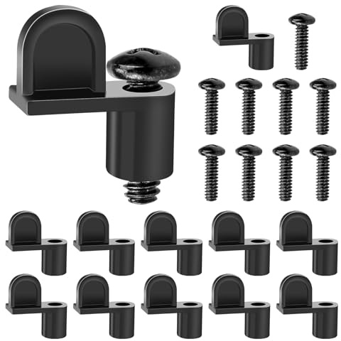 12 Pack 5638 5/16 Screen Clip, Window Screen Clip with Screws, Storm Door Clips for Glass and Screen, Screen Clips to Hold The Screen in Window, Window Screen Fasteners, Screen Door Clips