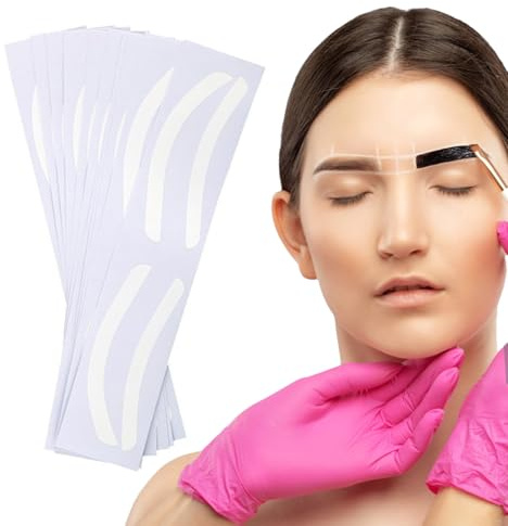 fayarrd ögonbrynsmallar, ögonbrynsklistermärken – Eyebrow Shaper ögonbrynsschabloner för kvinnor, 50 par professionell hjälplimform, airbrush formning av kartläggningsmanualen
