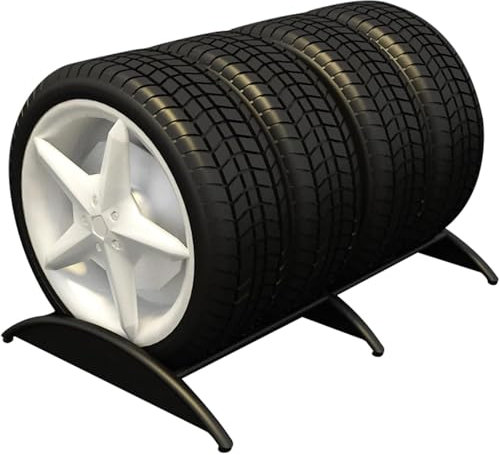 Supporto per pneumatici, supporto per pneumatici multipli, porta pneumatici, scaffale da garage per interni ed esterni, officina, fabbrica di automobili, può contenere 4 pneumatici con cerchi, base p