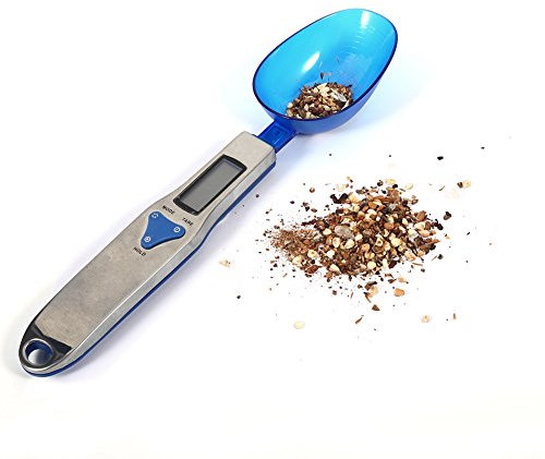 Échelle électronique Scale de Cuillère Numérique 500g 0,1 G de Précision Scale de Cuisine avec écran LCD à Têtes de Cuillère Amovible pour Kitchen