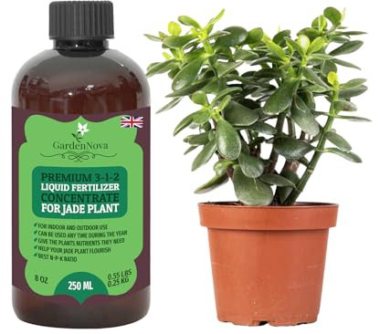 Premium Liquid Jade Fertilizer - 3-1-2 Concentrate for Indoor Plants and Flowers - Organic Plant Food - 8oz
