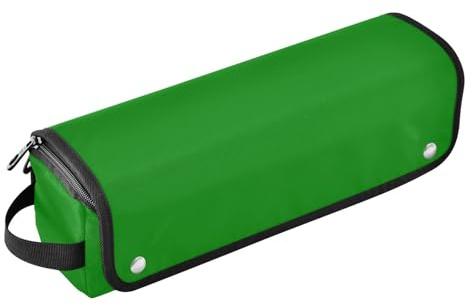 Deep Green Plain Hair Tools Travel Bag with Heat Resistant Mat Dustproof Travel Hair Straightener Bag for Curling Iron Straightener Flat Hair Dryer Travel Bag for Hair Tools