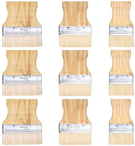 TsoLay Large Paintbrush Set, Large Paintbrushes with Wooden Handles, Suitable for Artists, Students and DIY Enthusiasts