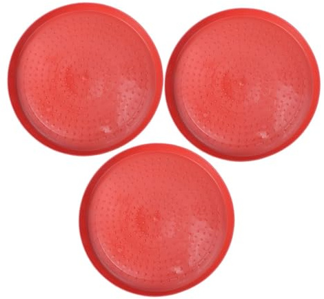 HOMOBABE 3 Piezas Platos Redondos para Alimentación de Pollos Bandejas de Comida para Aves Fodder Trays para Pollos y Gansos