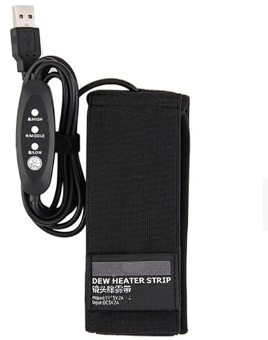 Genérico Calentador de la lente, Cinta de calentamiento USB Rosado, rocío de la lente, 3 ajustes de Calor Remover Remover Lens Warmer para Visores y telescopios