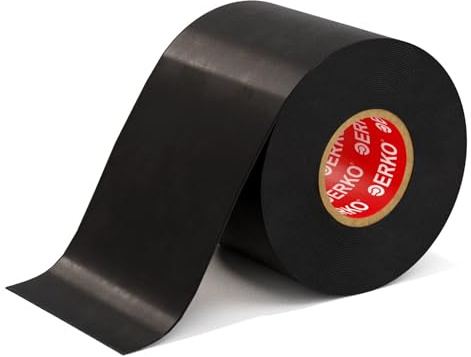 ERKO Isolierband Schwarz breit 50mm x 33m - Elektro-Isolierband | Hohe Klebkraft, flexibles PVC, ideal für Heimwerker, Elektriker und Handwerker