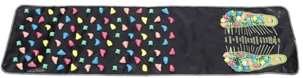 DRESSOOS Esterilla de Masaje para Pies 120x35 Cm Acupresión Tipo Piedra, Colchoneta Plegable para Alivio de Fatiga y Cuidado Podal, Masajeadora Portátil para Uso en Casa y Viajes