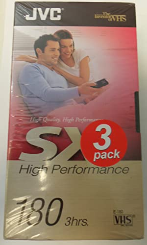 JVC Pack de 3 Cassette VHS 180 Min. Serie SX
