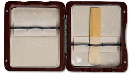 GEWA 751005 - Estuche de madera para 6 lengüetas de clarinete, color marrón rojo