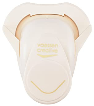 Vaessen Creative 3-in-1 Eckenstanzer Rund - Motivstanzer und Eckenabrunder für Papierbasteln - Stanzer für Fotoecken und Karten - 9.6 x 25 mm - Basteln, Rosa