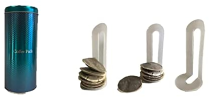 Kaffeepaddose -Hot Spot- Vintage Farbe Kaffee Material Metall + Padlifter