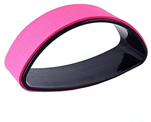cuffslee Yoga-Rad zum Dehnen, halbrund, Naturkork, Solider Yoga-Ring, Robustes Rad, Yoga-Zubehör für Rückenschmerzen, lindert Yoga Anfänger, Rose