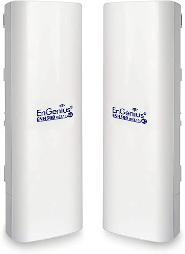EnGenius Puente para Exteriores de 5 GHz 867 mbps WiFi 5 CPE/Cliente, Potencia de transmisión de 27 dBm, Antena de Alta Ganancia de 16 dBi Que extiende la Red hasta 5 Millas, PTP/PTMP, Carcasa IP55,