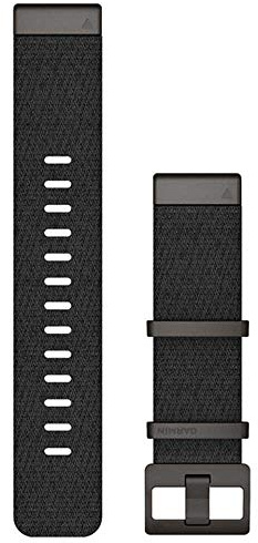 Garmin QuickFit 22 Correa de reloj, correa de nailon tejido jacquard, negro moteado