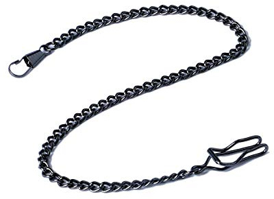 Clip Pocket Watch Chain Watch Vintage Metal Alloy Chain Accessory for Your Pocket Watch (Black/Silver/Bronze/Gold)
