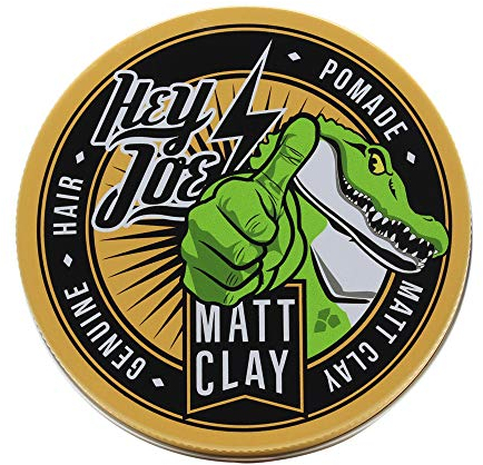 HEY JOE! - Genuine Hair Pomade MATT CLAY - Pomada para el Pelo - Cera para el Cabello con Fijación Fuerte - Acabado Ultra Mate - Con Arcilla Blanca - Base de Agua - Fácil de Eliminar - 100 ml