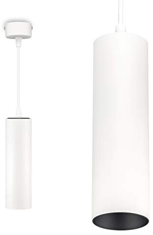 Popp® Downlight suspendido LED Lámpara Colgante techo interior moderno 20W blanco y negro chip COB IP20 1450 lumenes Cálida 2700K Neutra 4500K (Blanco, 4500K)