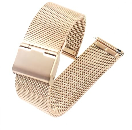 Microwear Uhrenarmband,16mm 18mm 20mm 22mm Ersatz Edelstahl Metallgitterband,Schnellverschluss Uhrenarmband Metallschraube,Smart Watch Armbänder für Männer Frauen