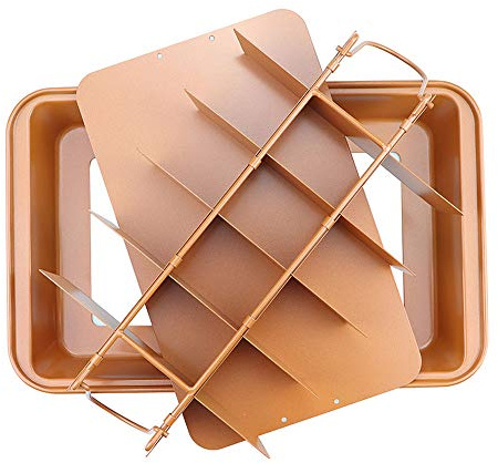 L-Lei Non-Stick Brownie Pans with Dividers, 18-Lattice Brownie Baking Tray, Bakeware for Oven Baking,Cake pan
