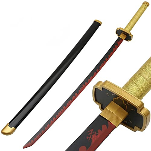 ZNLVZSH Anime Wooden Samurai Sword compatible with Dem Slaye, Cosplay Ninja Sword Props,for Fans Xmas Or Birthday Anime Lovers Decorative Toys ，41 Inches, Tsugikuni Yoriichi