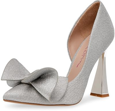 Betsey Johnson Women's Nobble Pump, Silver, 6