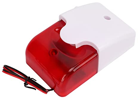 Yosoo Health Gear Bewegungssensor-Alarm mit Ton-Licht-Alarm, Hohes Dezibel, Einstellbares Schlagfestes Sicherheitswarngerät, 220V