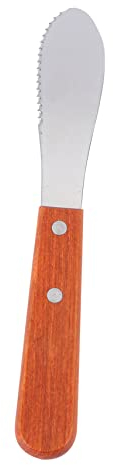 SHERCHPRY Sahnespatel Aus Edelstahl Butterspatel Mit Holzgriff Käsespatel Für Glätten Von Kuchen Und Gebäck Zuckergussspatel Und Glätter Spatel Für Sahne Und Creme