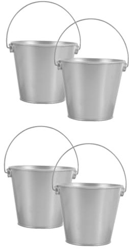 Yardwe 4stücke Eisenblumentöpfe Kleine Metallblumeneimer Für Kreative Pflanzdekoration Für Indoor Outdoor Vielseitig Einsetzbar Für Deko Und