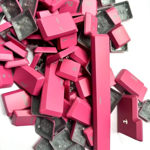 LZYDD Tastenkappe mit Hintergrundbeleuchtung für Logitech G915TKL G915 G913 G815 G813 Tastatur-Tastenkappen, 111 volle Tasten, Ersatz-Tastenkappen, DIY, farbige Tastenkappen (Rosa)