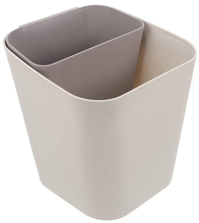 PRETYZOOM Cestino Per Rifiuti Domestici in Plastica Contenitore Per Spazzatura Doppio Uso Separazione Secca e Umida Design Semplice Ed Elegante Adatto Per Casa e Ufficio