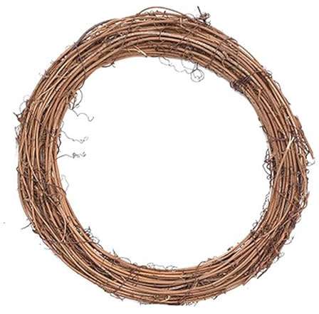 JStnana Grapevine Wreath for Crafts, 16 inch Christmas Wreath Grape Vine Wreath Plain Wreath Frame Ratten Wreath Base for DIY Fall Halloween Christmas Winter Holiday Door Wreath Making Supplies