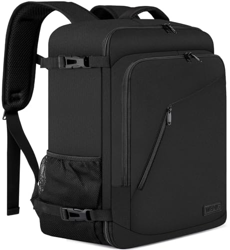 Sac à Dos Voyage Cabine Avion 55 x 40 x 20 cm 44L Grande Bagage à Main Bagage Cabine Valise Sac à Dos Ordinateur Portable 17.3Pouces Homme Imperméable avec USB Charging Port