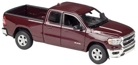 EMRGAZQD Motorfahrzeuge Replika Auto 1:24 Für Dodge RAM 1500 2019 Metalldruckgussmodell Für Erwachsene Sammlerstücke Originalgetreue Nachbildung(Red)