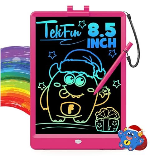 TEKFUN Kids Toys 8.5 Inch LCD Writing Tablet, Ideal for 3-7 Years Old Boys and Girls, Back to School and Birthday Gift, Educational and Outdoor Toy (Rose Red)