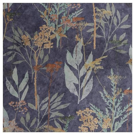 Superfresco Easy Solstice Navy Copper Floral Wallpaper | Paste The Wall |Navy & Copper Floral | Eco-Friendly