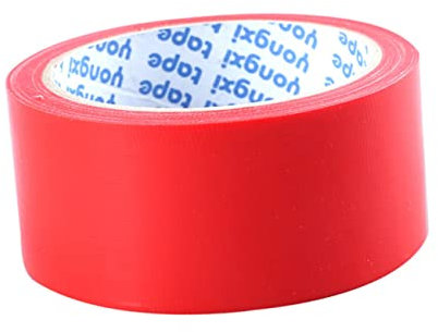 Garneck Strong Adhesive Cloth Duct Tape Red Single-sided Carpet Floor Repair Tape for Heavy Packaging Sealing Insulation Surface Protection