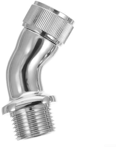 Alanmoship Solid Brass Shower Elbow Adapter 45 Degree Angle G1/2 Male To Female Connector For Shower Head Extension Easy Installation No Flow Restriction