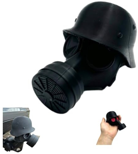 Cover Cap for Trailer Coupling, Funny Gas Mask Helmet Trailer Hitch Ball Cover, water proof Tow Bar Ball Cover for Car Deco (Black)