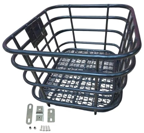 LOVIVER Panier de vélo Avant de Grande capacité, Robuste et Pratique, Accessoire de Cyclisme en Fer Multifonctionnel pour Les Courses