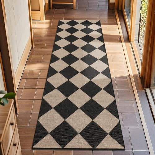 TUKDAK Matta/gångmatta för Hal rutschfest 60 x 180 cm, tvättbar köksmatta, modern hallmatta, gångmatta, löpare för kök, entré, vardagsrum, hall