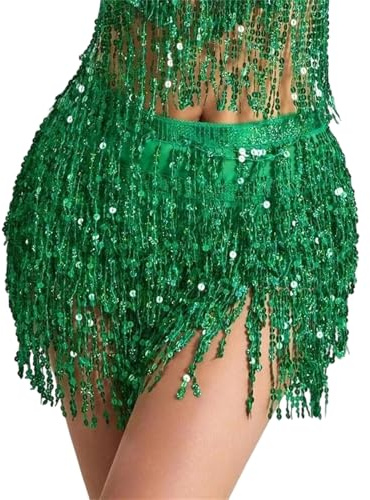 Cinturón de 3 capas de lentejuelas de color sólido para mujer, cadena de cintura para práctica de danza del vientre, bufanda de cadera