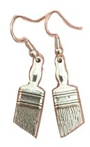 2Pairs Ancient Silver Paint Brush Earrings, painter earrings,Gift for Artist House Painter