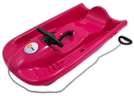 KHW Snow Flyer Schlitten | High-Speed Lenkschlitten für Kinder ab 6 | HDPE, Metallbremse & ergonomischer Sitz | TÜV-geprüft, Spiel gut Siegel | bis 80 kg belastbar