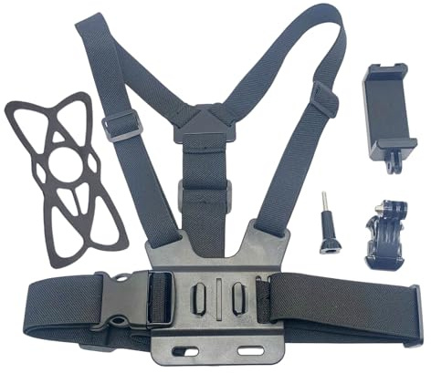 Cintura Toracica Con Base a Forma J Supporto Girevole a 360 Gradi Per Stabilità Della Action E Clip Regolabile Per Registrazione Video