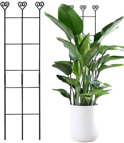 Hjatirace Traliccio per Piante in Vaso,Metallico Regolabile | Graticcio Da Giardino 83 X 20 Cm Per Piante Rampicanti,Adatto A Pothos Viti Filodendro Fiori Clematide Feste Matrimoni Giardino Balcone