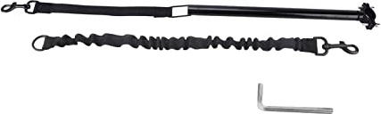 Hands Free Hundeleine Fahrrad Leine, schwarz, Dicke Zugleine mit Sechskantschlüssel - freihändig, Robustes Alloy, ideal für Training, Laufen und Outdoor