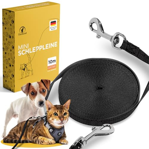 Tierhood Guinzaglio per gatti - 10m - guinzaglio resistente da training e richiamo, moschettone sicuro