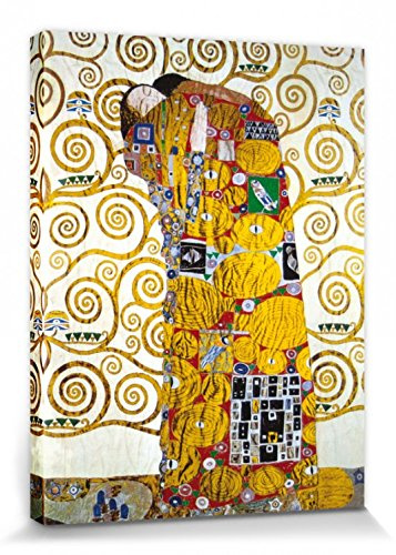1art1 Gustav Klimt Poster Die Umarmung (Detail) Bilder Leinwand-Bild Auf Keilrahmen | XXL-Wandbild Poster Kunstdruck Als Leinwandbild 40x30 cm