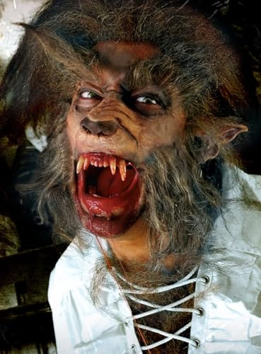 Maskworld Werwolf Schnauze Latexapplikation mit Hautkleber - Monster Kostüm-Zubehör für Halloween, Karneval & Horror-Party